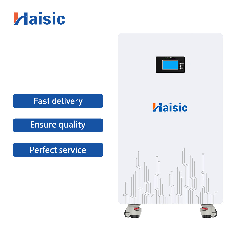 Haisic 15.6kWh 51.2V 305Ah LiFePO4 Home Energy Storage Battery with Smart Touchscreen