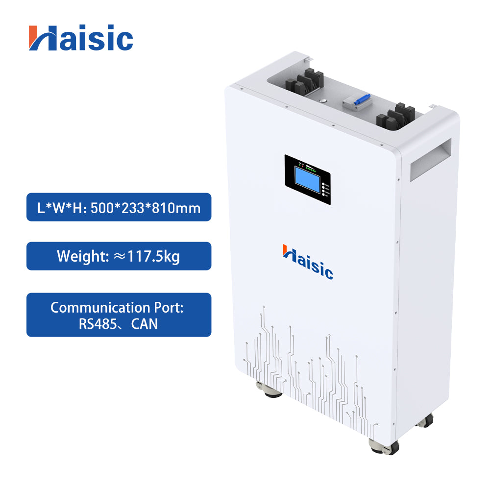 Haisic 15.6kWh 51.2V 305Ah LiFePO4 Home Energy Storage Battery with Smart Touchscreen