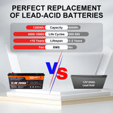Qidianfy 12V 200Ah LiFePO4 Lithium Battery