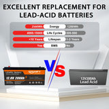 Qidianfy 12V 200Ah LiFePO4 Lithium Battery | 100A BMS