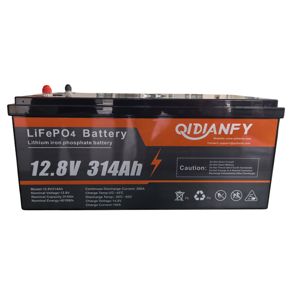 25.6V 314Ah LiFePO4 Lithium Battery with Bluetooth | RV Air Conditioner Dedicated, 200A BMS, Low-Temp Protection by Qidianfy