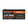 12.8V 300Ah LiFePO4 Lithium Battery | Built-in BMS, Deep Cycle for Solar & RV Storage by Qidianfy