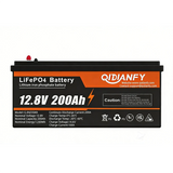 Qidianfy 12V 200Ah LiFePO4 Lithium Battery