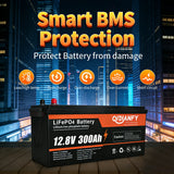 Qidianfy 12V 300Ah LiFePO4 Lithium Battery