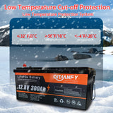 Qidianfy 12V 300Ah LiFePO4 Lithium Battery