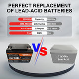 Qidianfy 12V 30Ah LiFePO4 Lithium Battery