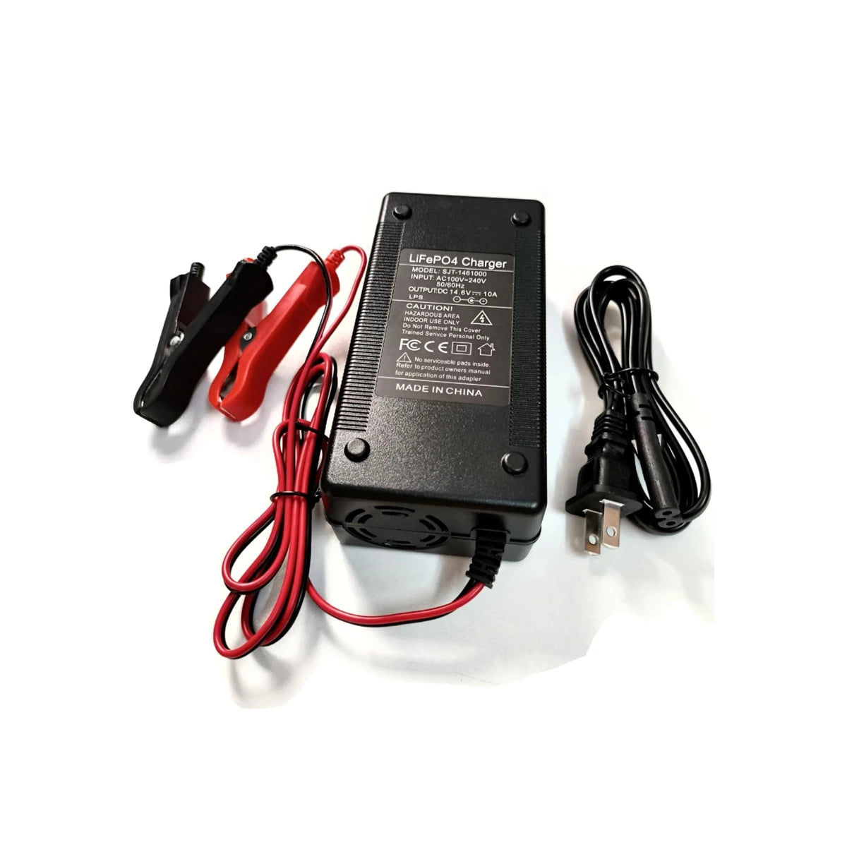 Qidianfy 14.6V 10A LiFePO4 Battery Charger | For 12V 30–100Ah