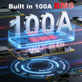 Qidianfy 24V 100Ah LiFePO4 Lithium Battery