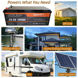 Qidianfy 24V 200Ah LiFePO4 Lithium Battery | 200A BMS