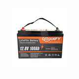 Qidianfy 12V 100Ah LiFePO4 Lithium Battery
