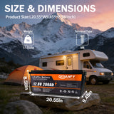 Qidianfy 12V 200Ah LiFePO4 Lithium Battery