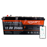 Qidianfy 12V 314Ah LiFePO4 Battery | Bluetooth