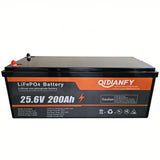 Qidianfy 24V 200Ah LiFePO4 Lithium Battery | 100A BMS