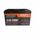 12.8V 200Ah LiFePO4 Lithium Battery | Economy & Bluetooth Options, Deep Cycle for RV & Solar by Qidianfy