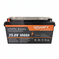 25.6V 100Ah LiFePO4 Lithium Battery | High-Voltage Deep Cycle for Solar & RV Energy Storage by Qidianfy